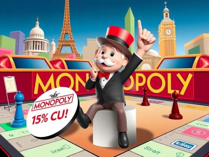 Monopoly GO Tycoon Club Strategy Board showing properties and dice