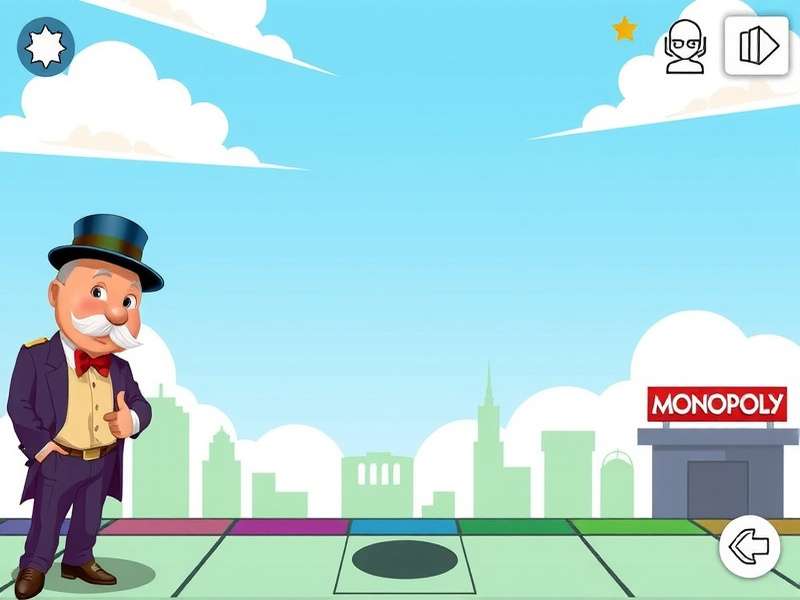 A vibrant screenshot of Monopoly GO gameplay showing boards, dice, and properties