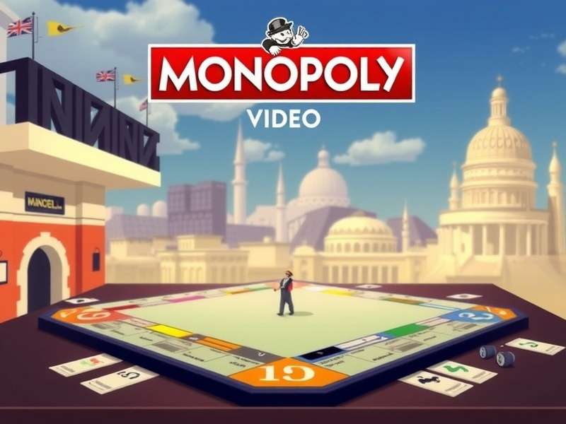 Monopoly GO video gameplay interface showing dice rolls and board