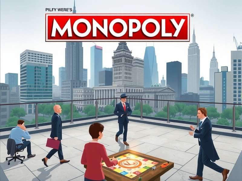 Monopoly GO gameplay board with dice and tokens