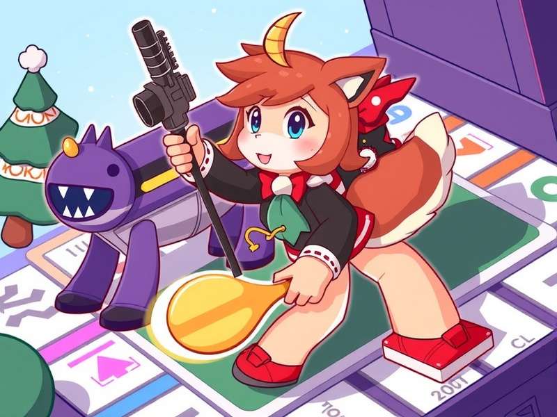 Monopoly GO game board with dice and tokens