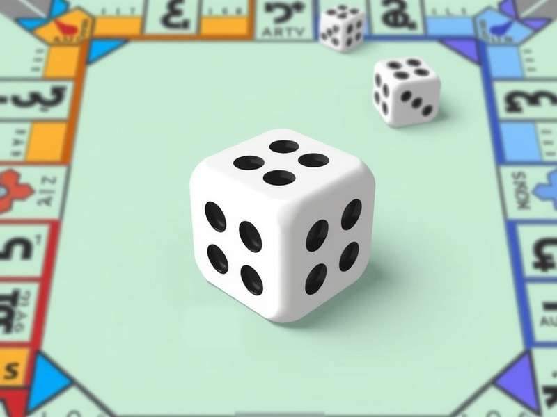 Monopoly GO game board with dice and tokens