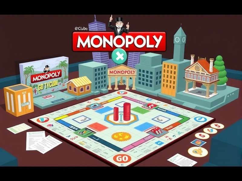 Monopoly GO Tycoon Club gameplay screenshot showing dice and boards