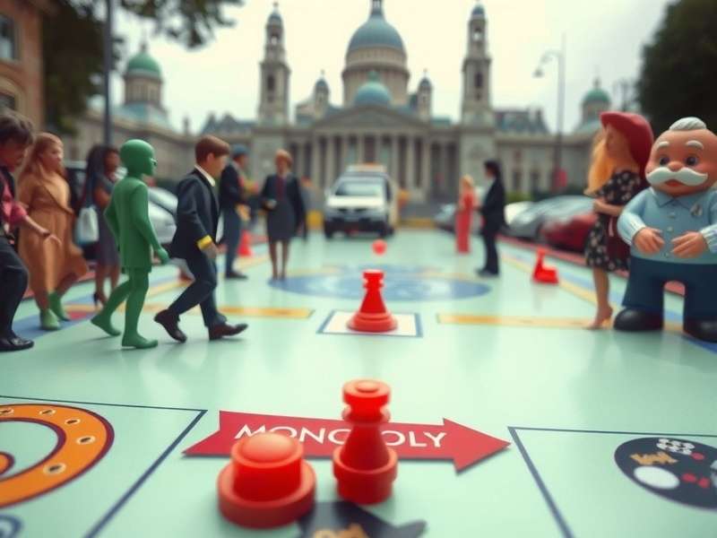 Advanced Monopoly GO gameplay strategy board showing dice, coins, and properties