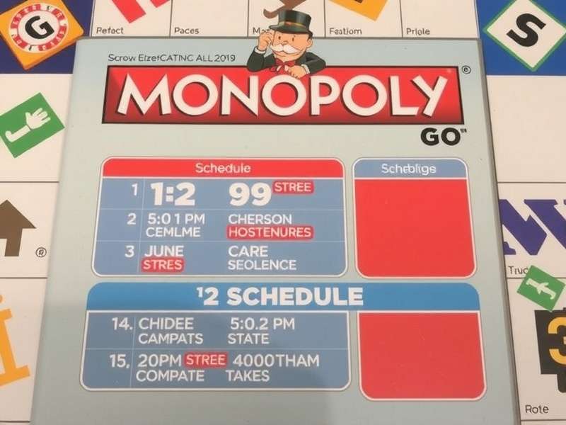 Monopoly GO seasonal calendar showing event timeline