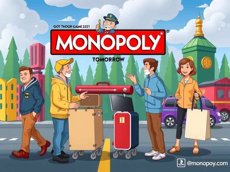 Monopoly GO game board and dice, preview of tomorrow's events