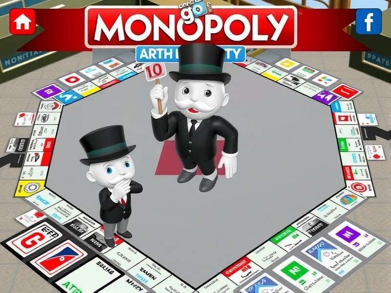 Screenshot of Monopoly GO gameplay on mobile showing boards and dice