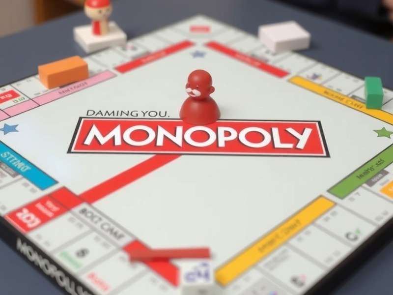 Monopoly GO game board with dice and tokens