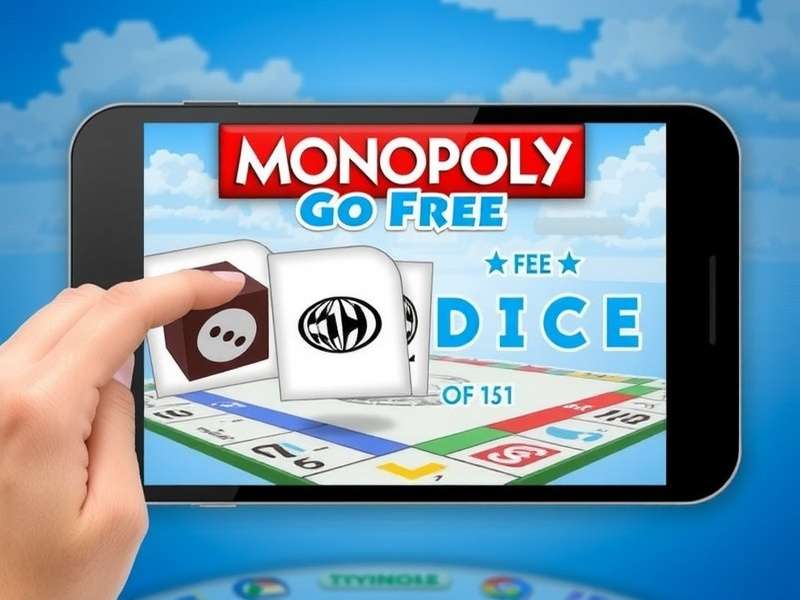 Monopoly GO free dice links on iPhone screen