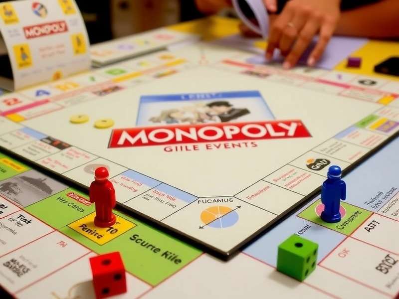 Collage of various Monopoly GO event screens including tournaments and partner events