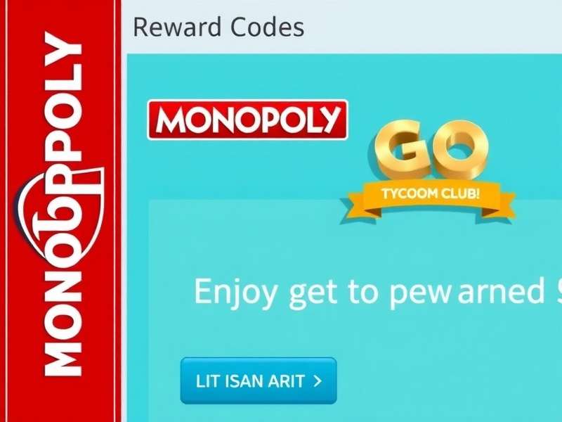Monopoly GO Tycoon Club Reward Codes Dashboard Screen