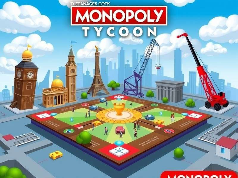 Monopoly Tycoon game board showcasing empire-building features and strategic gameplay