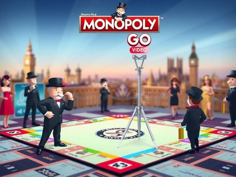 Monopoly Go Video gameplay overview showing vibrant board and dice