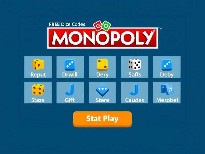 Monopoly Go Free Dice Codes banner showing dice and game tokens