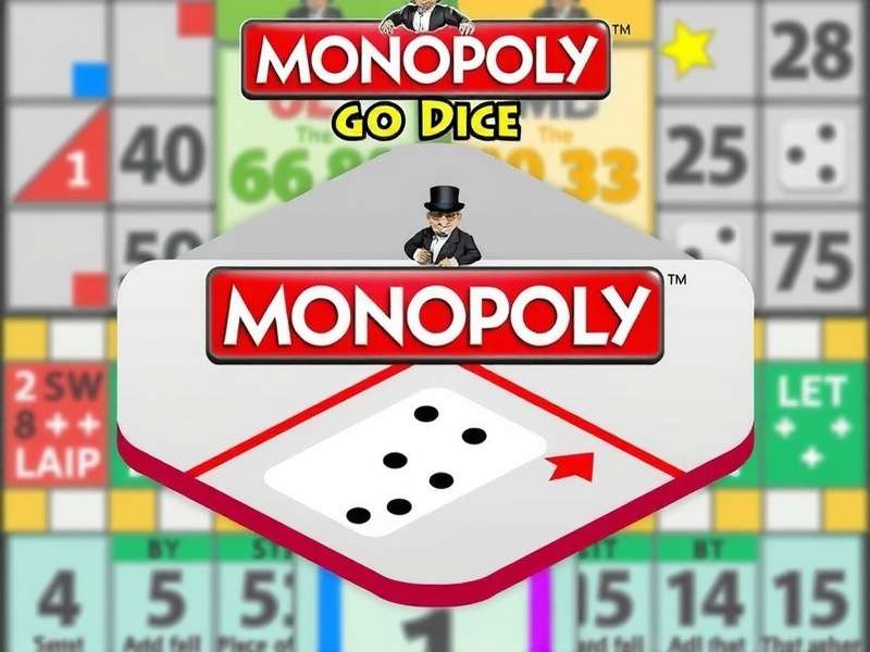 Monopoly GO dice rolling on a vibrant board with colourful tokens and houses