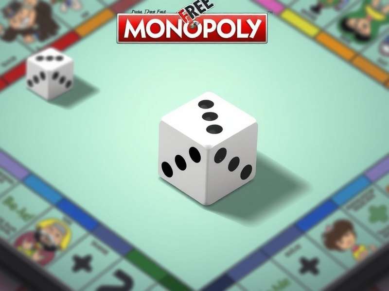 Monopoly GO game board with dice and tokens scattered on a vibrant board